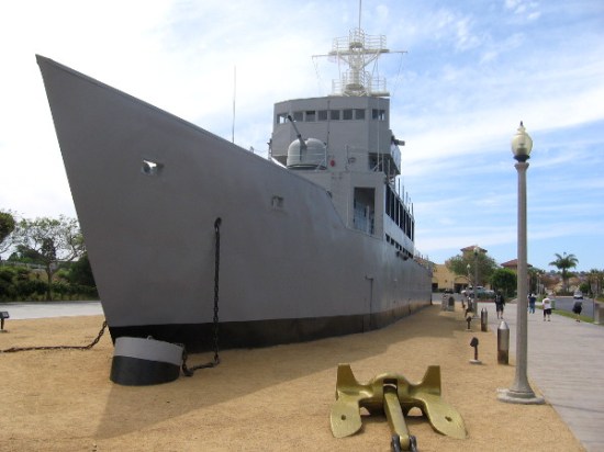 Nicknamed the USS Neversail, this ship is an unusual sight that captures the attention of visitors to San Diego.