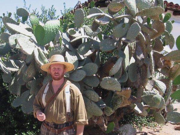 Tour guide about ready to make some red dye.