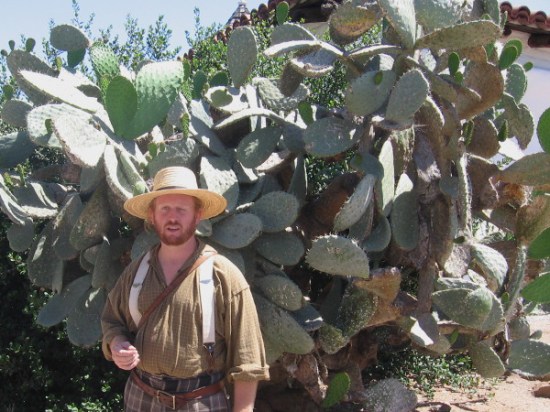 Tour guide about ready to make some red dye.