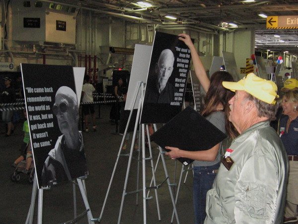 A veteran reads words of memory and wisdom spoken by others who've served in the military.