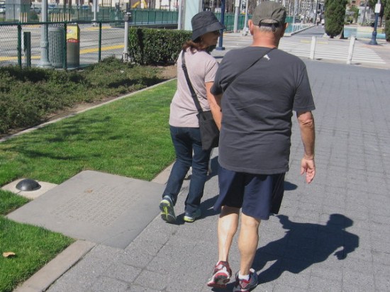 Walking past a plaque which is engraved with one of many important quotes by Martin Luther King Jr.