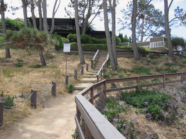 Heading back up to the Coast Walk Trail, which ends nearby at the Cave Store.