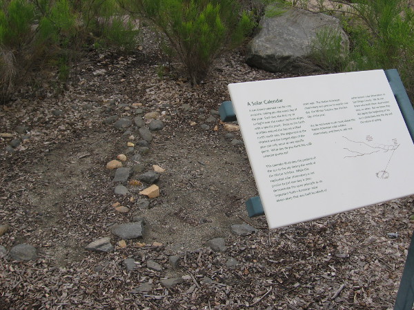 A replicated solar calendar made of stones used by Native Americans to mark the Winter Solstice. Only a couple have been found in San Diego County.