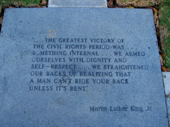 The greatest victory of the civil rights period was something internal...We armed ourselves with dignity and self-respect...We straightened our backs up...