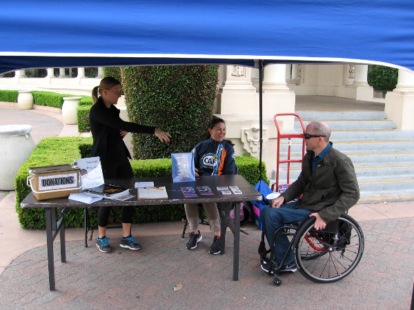 Jeff, a challenged athlete who benefits from Operation Rebound, at a special marathon Spreckels Organ concert.