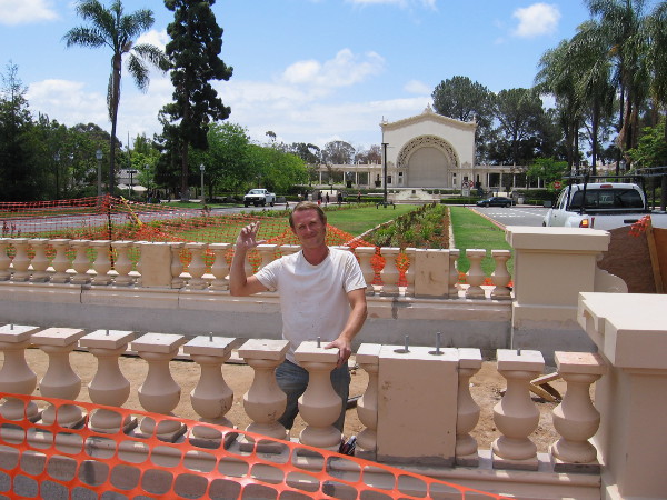 This hard-working guy at the balustrade construction site was nice enough to talk to me and smile for the camera!