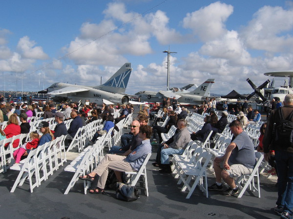 Guests are ready for the special Memorial Day weekend Veterans Wreath Ceremony to begin.