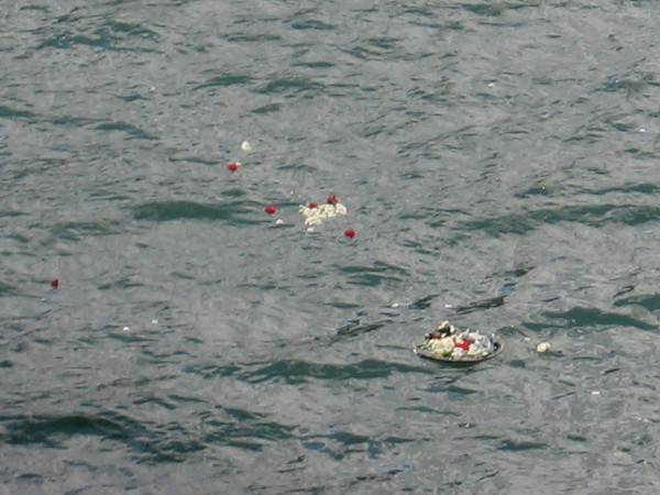 Flowers and memories float on San Diego Bay on this beautiful Memorial Day weekend.