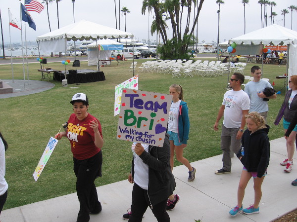 Team Bri. Walking for my cousin. Fight on.