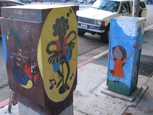 Fun utility box artwork seen during a walk down Seventh Avenue in downtown San Diego.