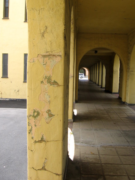 With a bit of imagination, one can picture newly recruited sailors moving and marching through the Naval Training Center years ago.
