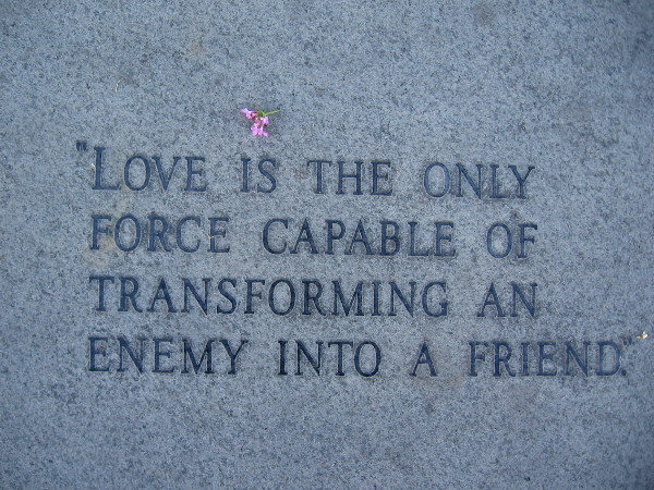 Love is the only force capable of transforming an enemy into a friend.