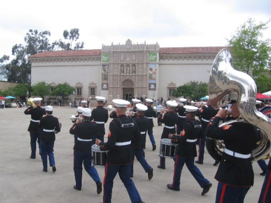 The Marines played an important role in Balboa Park's beginning, and are duplicating their march from 100 years ago!