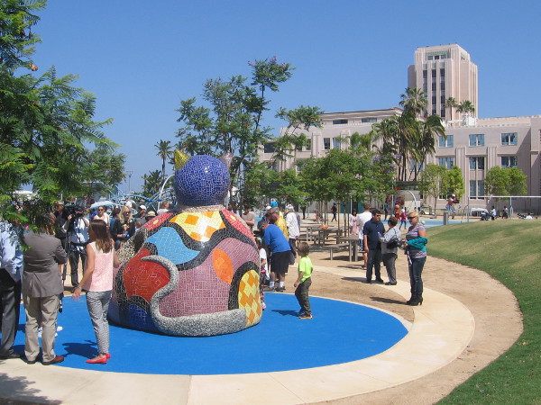 Another very cool sculpture draws a crowd for its public debut at the San Diego County Administration Center.