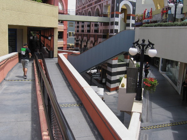 Random ramps and bridges all over the shopping mall.