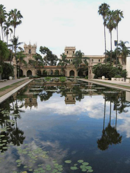 A beautiful photo of reflection in Balboa Park.