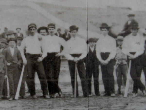 Close look at an old photograph of baseball players in San Diego nearly 150 years ago.
