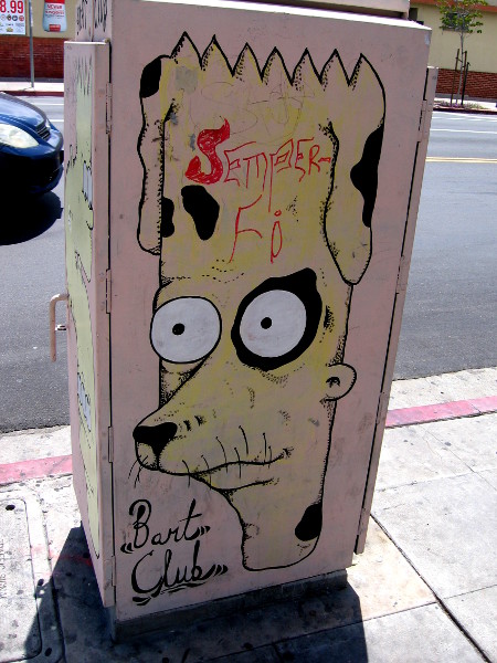 Here's some more Bart art. He's looking like a spotted, floppy-eared dog!