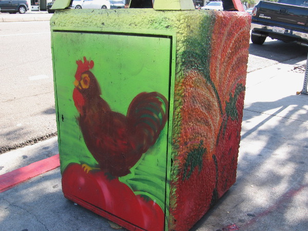 Here's an urban rooster.