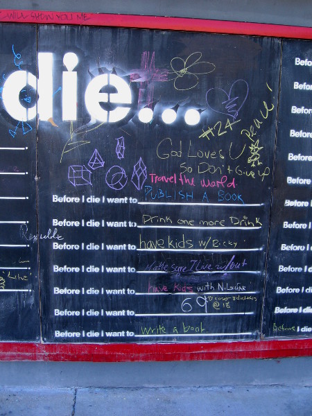 Publish a book. Drink one more drink.