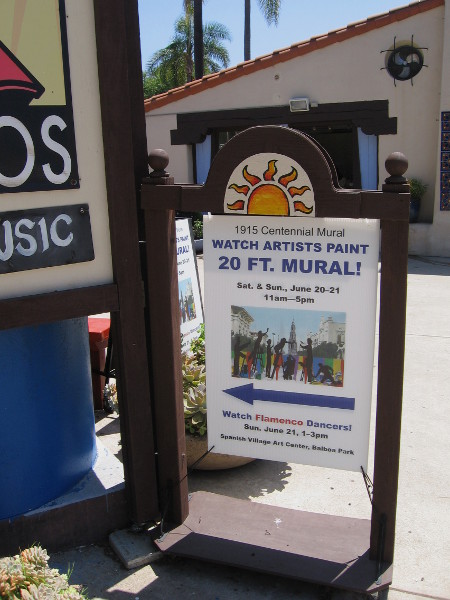 This weekend the public could watch as artists painted a historical mural in Spanish Village.