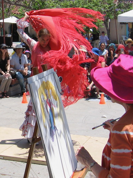 I don't know how an artist can begin to capture the dynamism and detail of the colorful, kinetic dance!