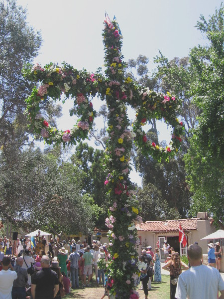 I missed the maypole dance, but got a photo of the flower-bedecked pole!