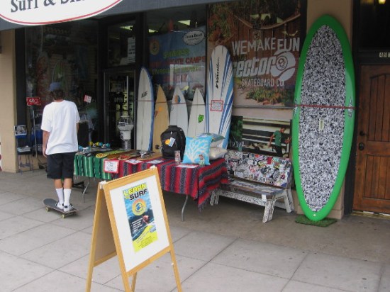 All sorts of cool surf shops line Newport Avenue, where the festival was held.