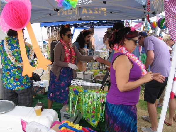 This tent featured one of the chili cook-off contestant teams.