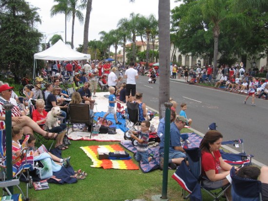 Tens of thousands are ready now along the entire length of Coronado. I think I hear the parade coming.