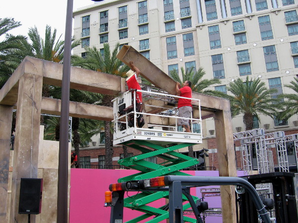 Looks real. Or it is real, and those workers have super strength.