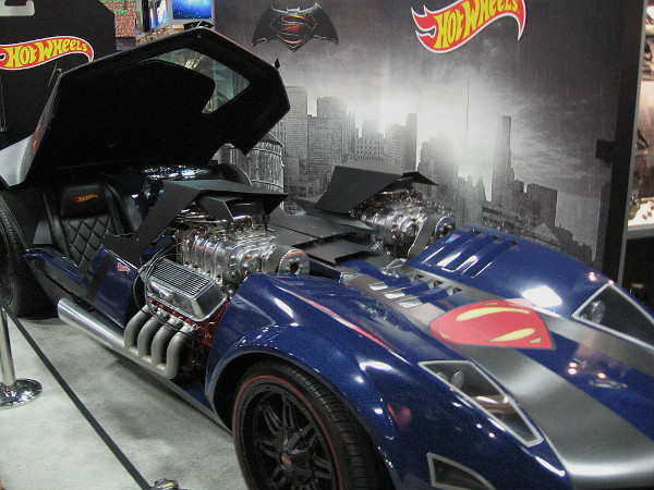 Everyone was snapping photos of this cool Superman Hot Wheels car!