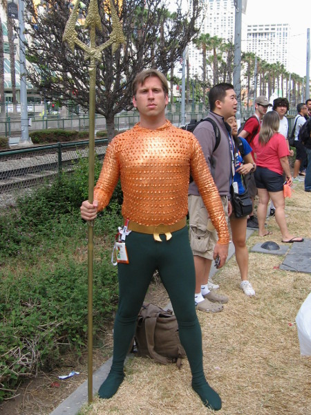 Aquaman seems to be out of his element during the Southern California drought.
