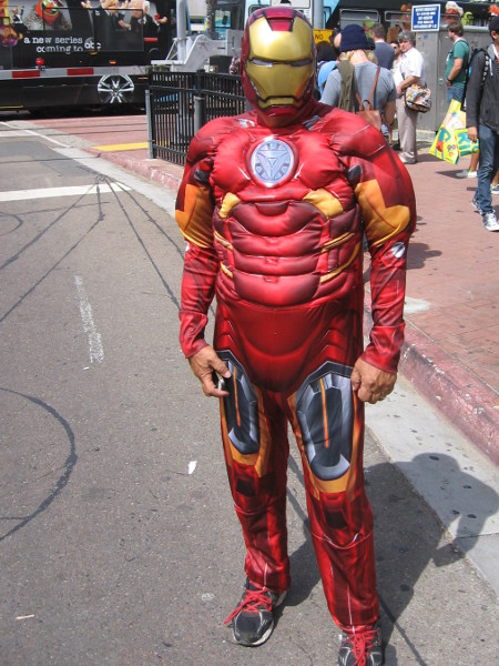 A simple Iron Man armor costume, but effective.