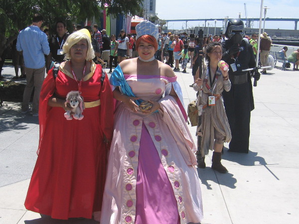Lots of fun cosplay action behind the San Diego Convention Center during 2015 Comic-Con.