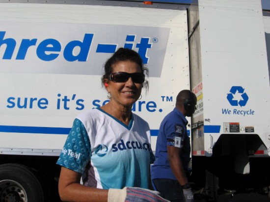 A super nice volunteer smiles for my unexpected camera. Thank you!