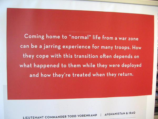 Coming home to normal life from a war zone can be a jarring experience for many troops.