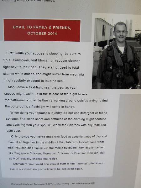Ultimately, your loved one should start to feel normal after about five to six months--just in time to be deployed again.