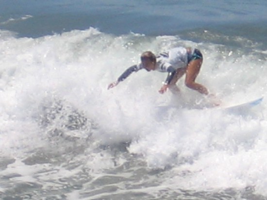 Amazing athlete in Sunday's competition at the 2015 Supergirl Pro, the largest female surfing event of its kind in the world.