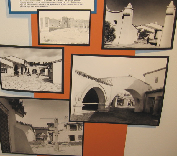Old photographs show Spanish Village buildings, which were erected for the 1935 California Pacific Exposition in Balboa Park. They housed shops and restaurants during the expo.