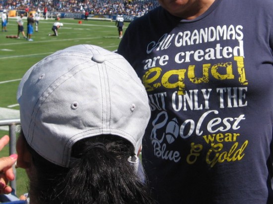Shirt declares that all grandmas are created equal, but only the coolest wear blue and gold!