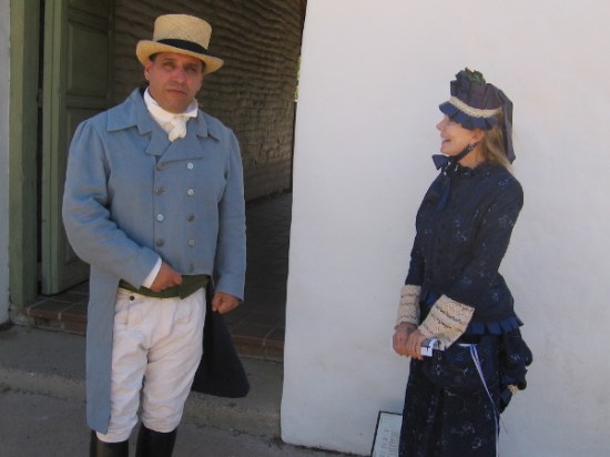 These two friendly folks in period costume were greeting visitors at the entrance to the Casa de Estudillo.