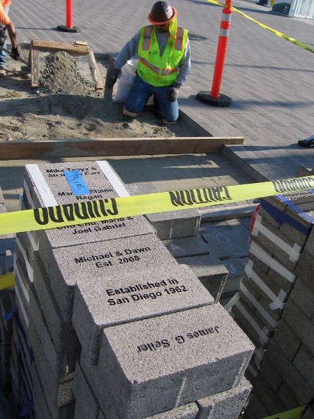 Anyone can place their name on a permanent paver to help support improvements to the North Embarcadero. Custom plaques on furniture, like public benches and tables, are also available.