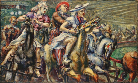 Reginald Marsh, Wooden Horses, 1936, Tempera on board. Wadsworth Atheneum Museum of Art.