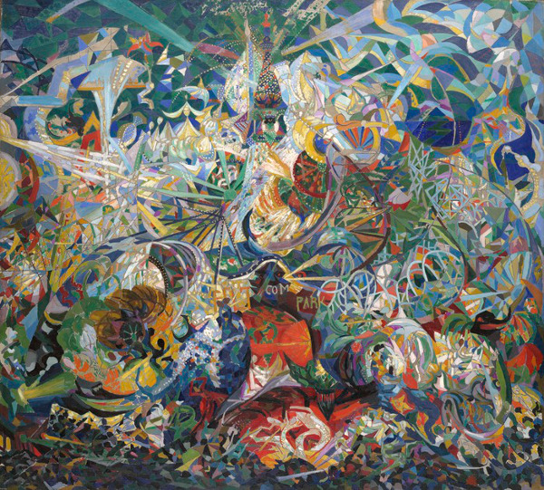 Joseph Stella, Battle of Lights, Coney Island, Mardi Gras, 1913, Oil on canvas. Yale University Art Gallery.