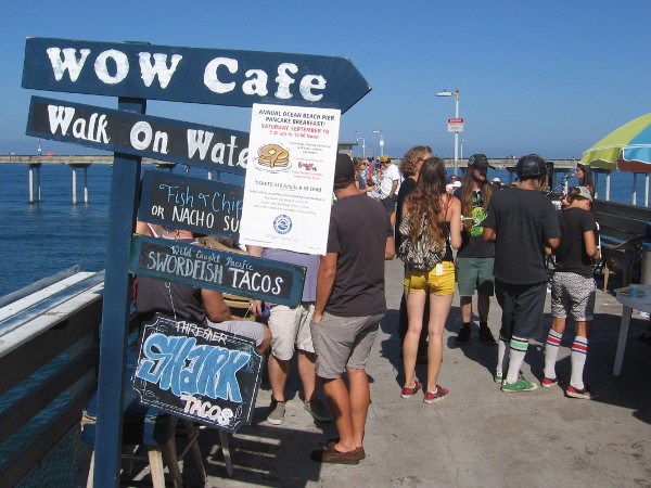 The Ocean Beach Municipal Pier was the place to eat an awesome pancake breakfast this morning!