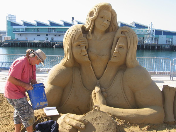 John Gowdy's Olympics-themed sculpture features Bruce Jenner, men's decathlon winner in 1976, and his transformation to female Caitlyn.