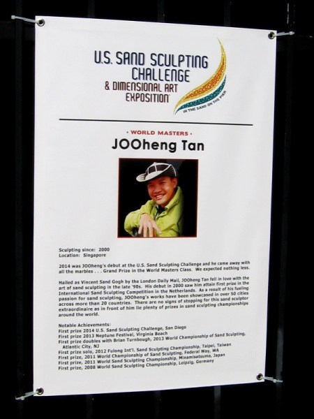 JOOheng Tan, of Singapore, won last year's competition! He has been called Vincent Sand Gogh!