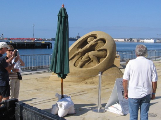 JOOheng Tan's sculpture, Game Over, is a striking work of art that immediately caught and held my eye.