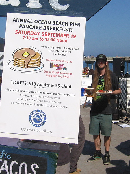 The Annual Ocean Beach Pier Pancake Breakfast raised funds for the Ocean Beach Christmas Food and Toy Drive.